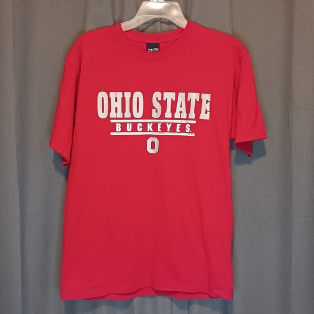 Ohio State Buckeyes‎ OVB Red T-Shirt Collegiate NCAA Football sparkle letters L